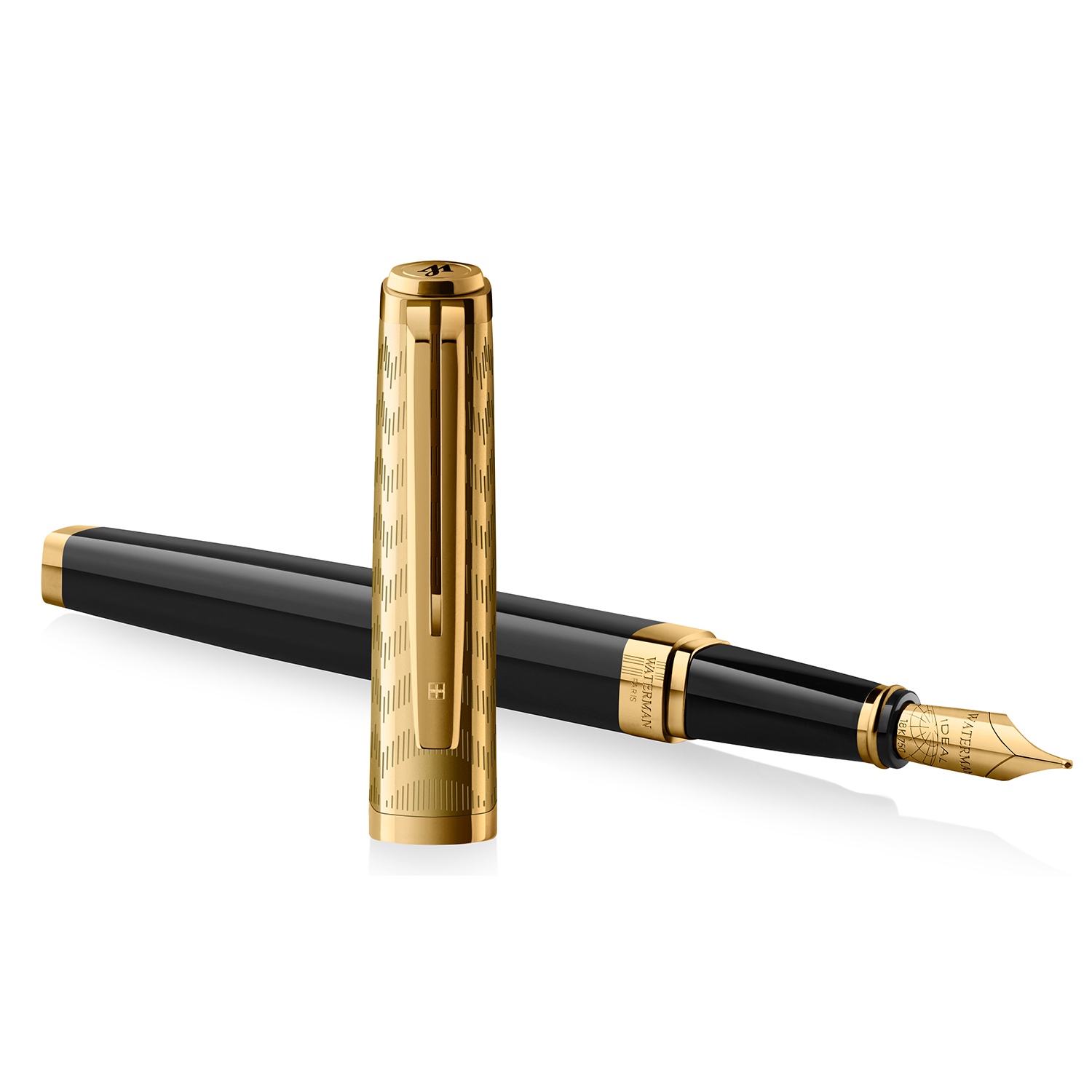 Waterman Hémisphère Ballpoint Pen | Gloss Black with 23k Gold Trim Waterman Hémisphère Ballpoint Pen | Gloss Black with 23k Gold Trim